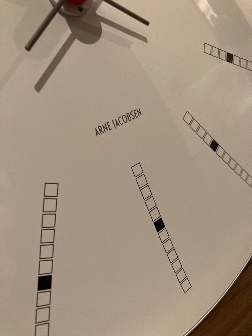 USED/アルネ・ヤコブセン　バンカーズクロック　29cm 壁掛け時計　ホワイト