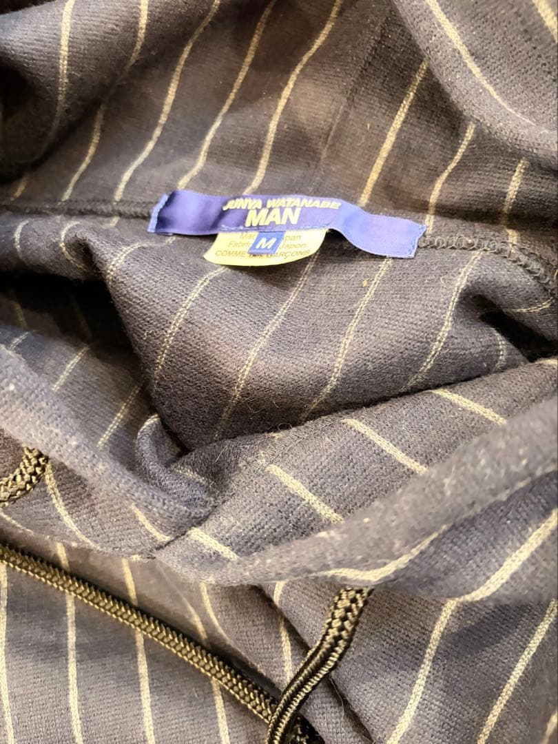 ジュンヤワタナベマン ウール天竺ストライプ セットアップ サイズM
