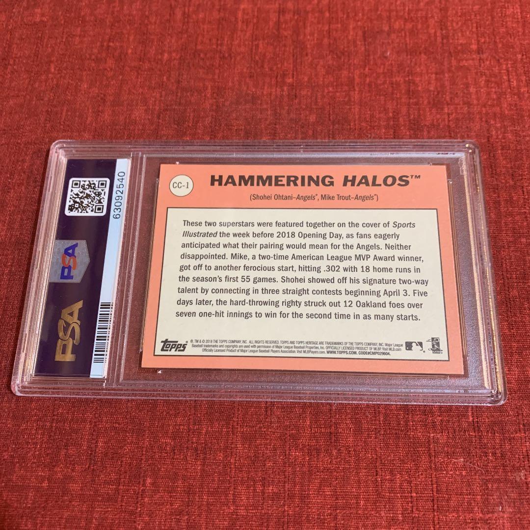 レア 2018 Topps 大谷翔平 トラウト ルーキーカード PSA-9