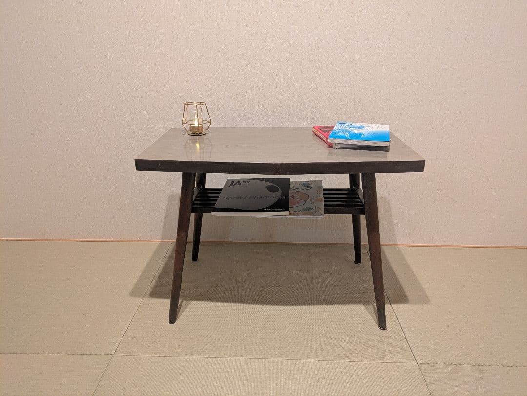 【北欧ミッドセンチュリー風】サイドテーブル マガジンラック付き コーヒーテーブル