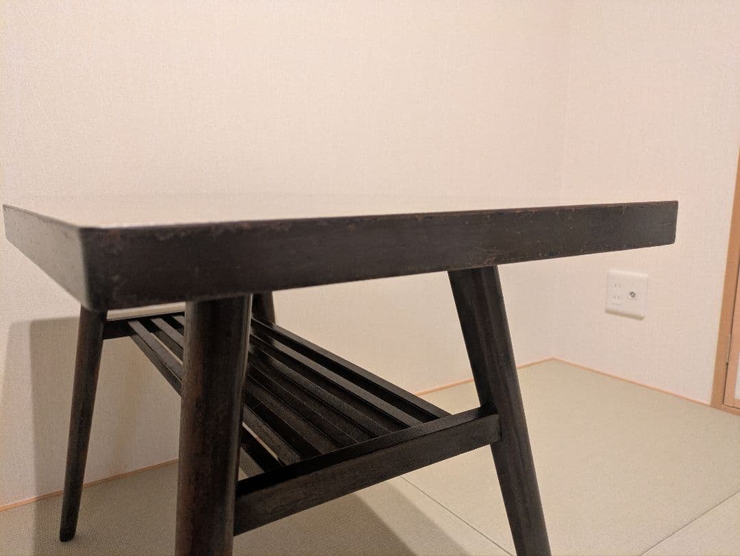 【北欧ミッドセンチュリー風】サイドテーブル マガジンラック付き コーヒーテーブル