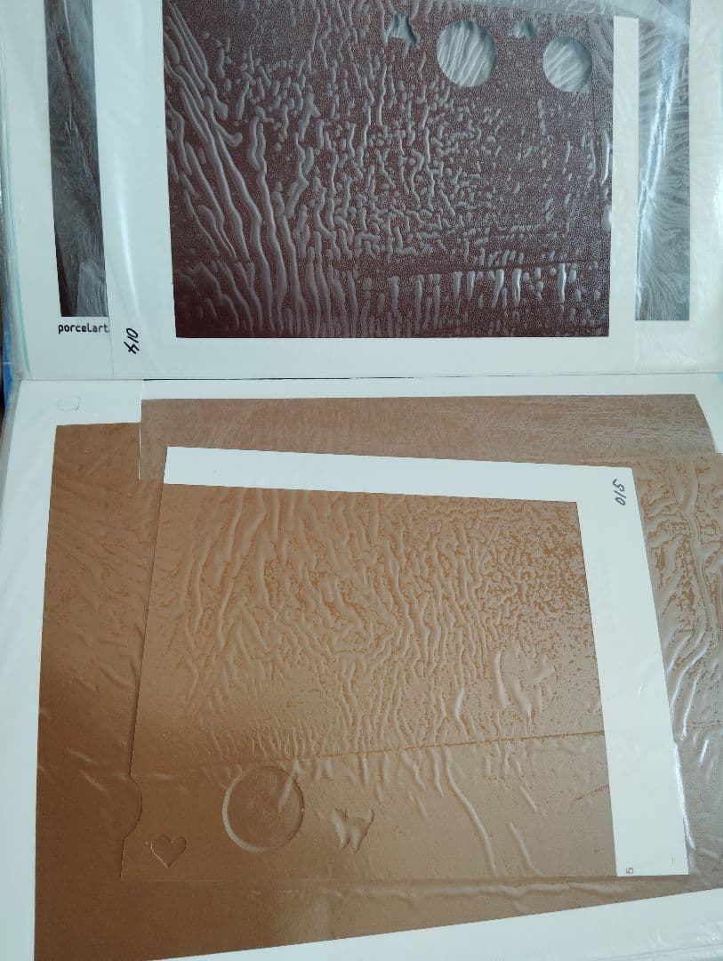 【サロン閉店】ポーセラーツ　無地転写紙　新品　70枚以上　全色（写真はごく一部）