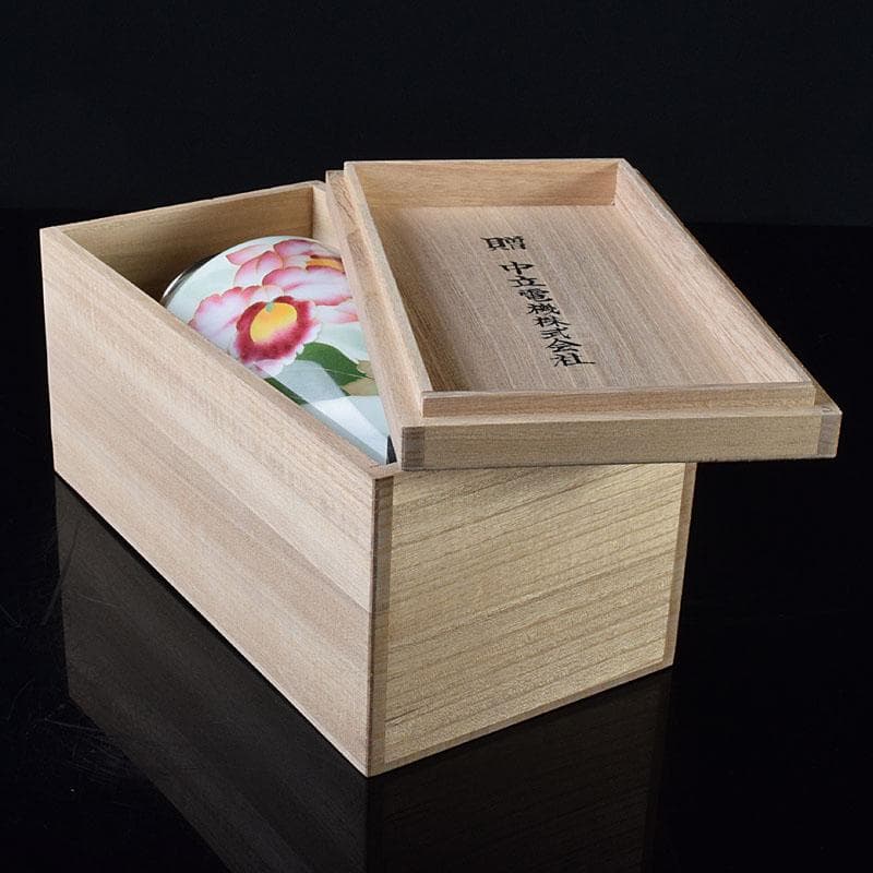 七宝焼　後藤七宝　後藤銅器店　花文　花瓶　書付箱　V　R8181