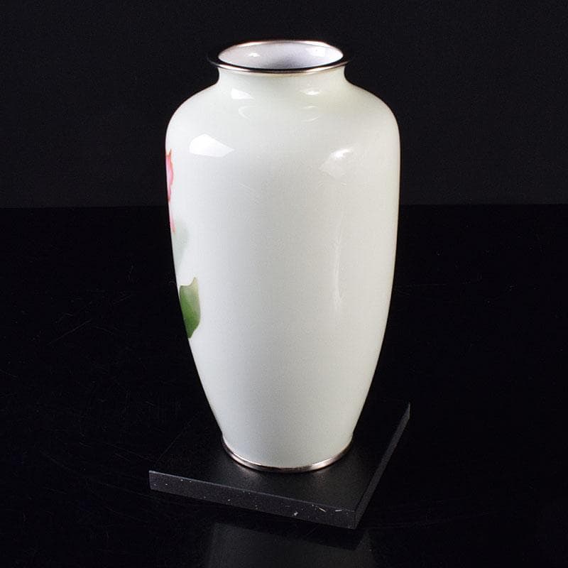 七宝焼　後藤七宝　後藤銅器店　花文　花瓶　書付箱　V　R8181