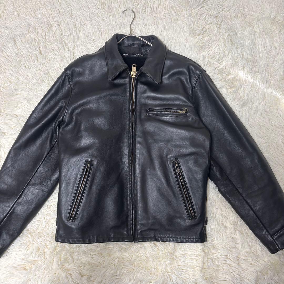 人気✨schott AT101 レザージャケット　シングルライダース　40 黒
