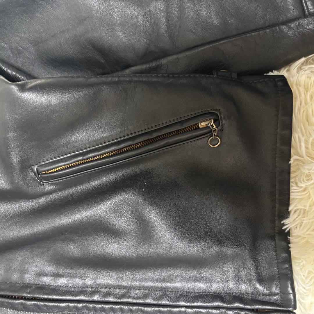 人気✨schott AT101 レザージャケット　シングルライダース　40 黒