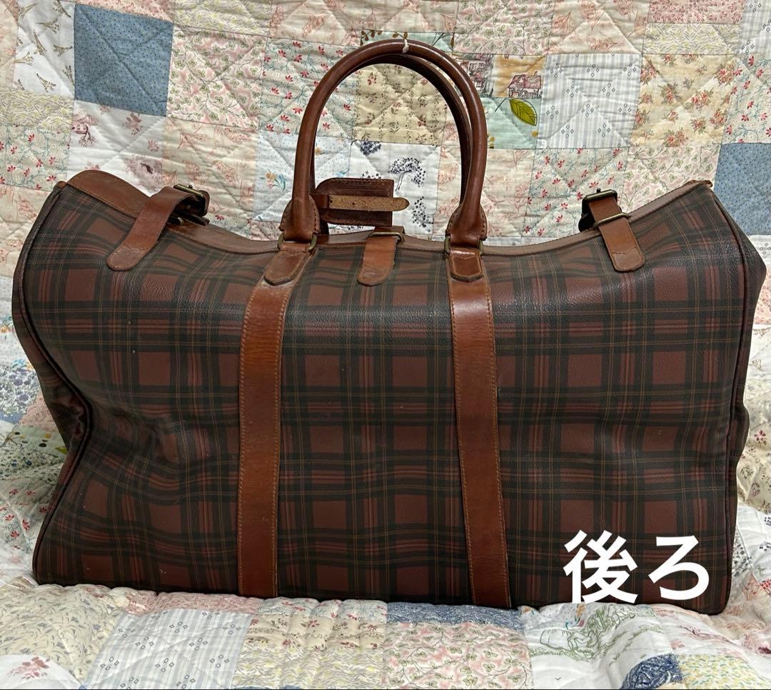 ラルフローレン　チェック柄 ボストンバッグ(大型)