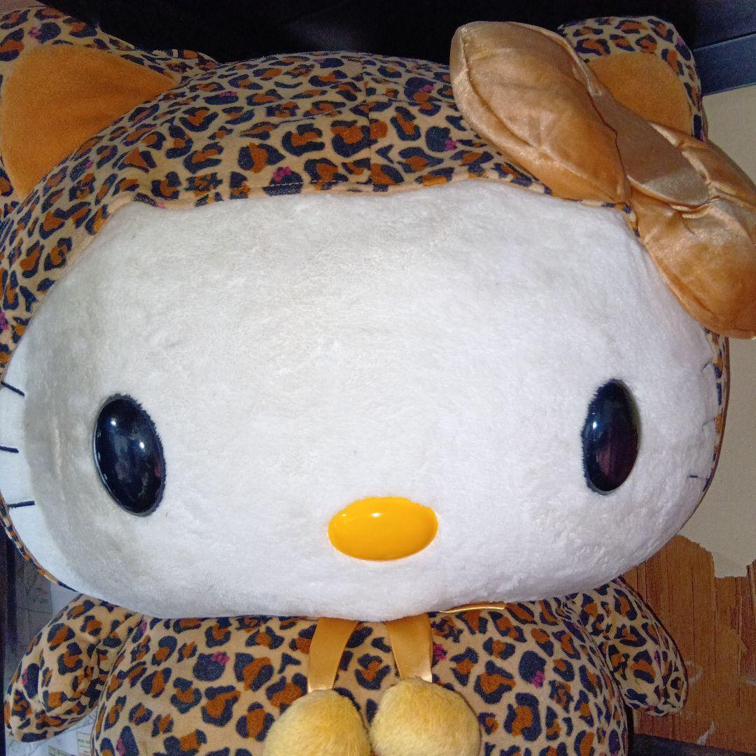 ハローキティ2004年30周年限定特大ヒョウ柄ぬいぐるみレトロレアビンテージ