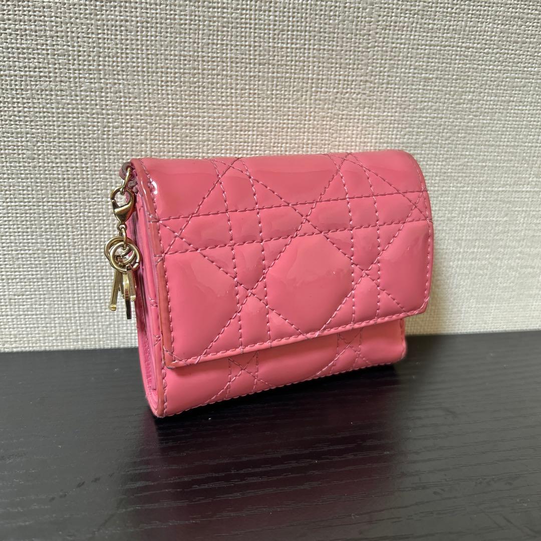 クリスチャンディオール 三つ折り財布 コンパクトウォレットカナージュ