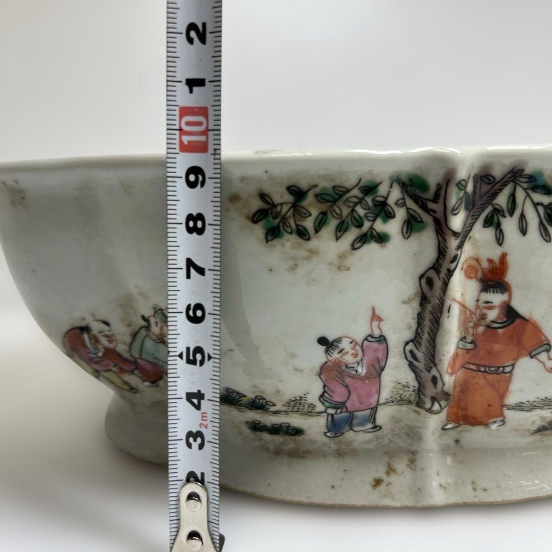 中国清時代　大清同治年製　粉彩大鉢　幅27.2㎝トヒチサ　東な7-1201⭐︎2F