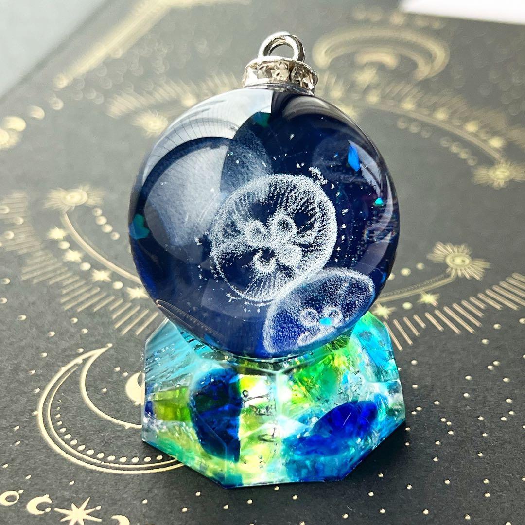 【ハンドメイド】宇宙玉チャーム　３個