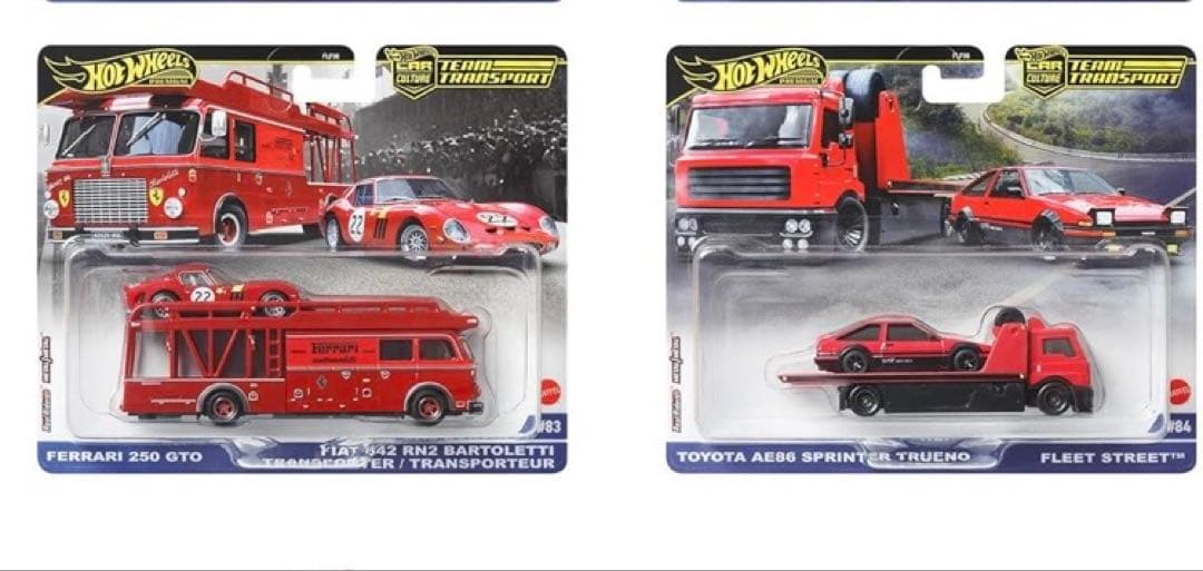 ホットウィールトランポ　AE86スプリンタートレノ　フェラーリ250GTOセット