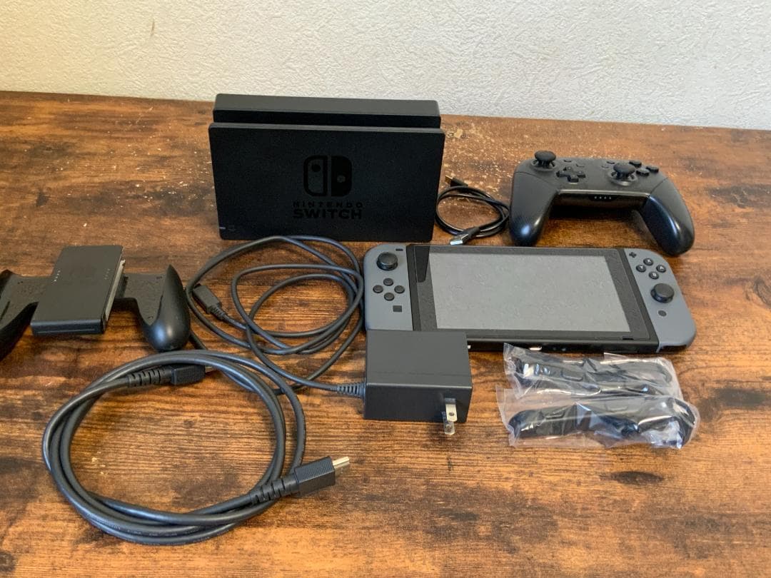 Nintendo Switch　本体　グレー バッテリー強化版　純正プロコン付き