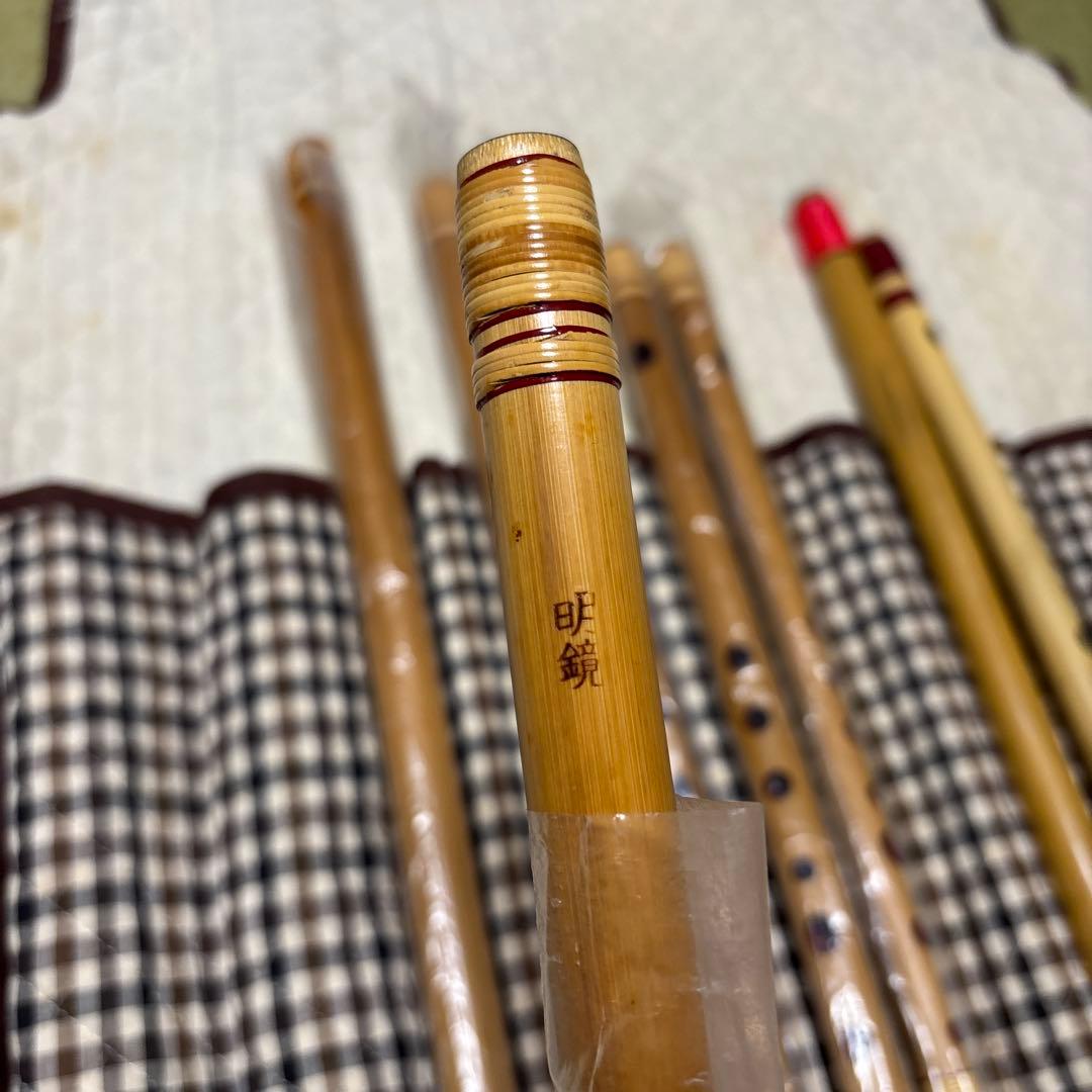 篠笛　８菅　ケース付き