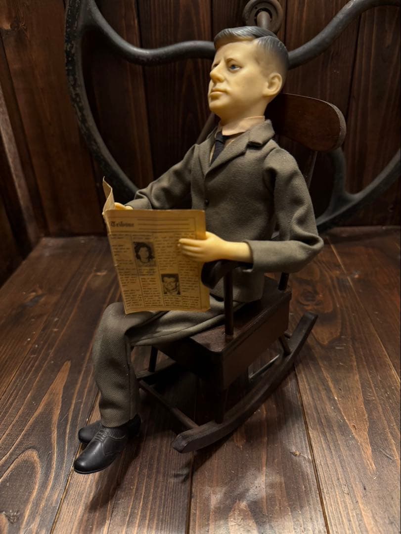 希少 KAMAL社製 ジョン・F・ケネディ ヴィンテージドール オルゴール