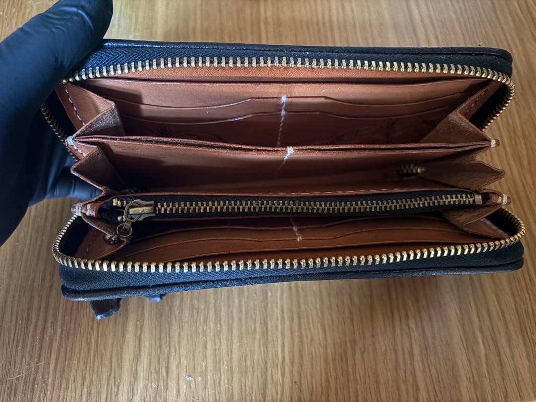 17万大和工房藍染アンダーカットカスタム財布