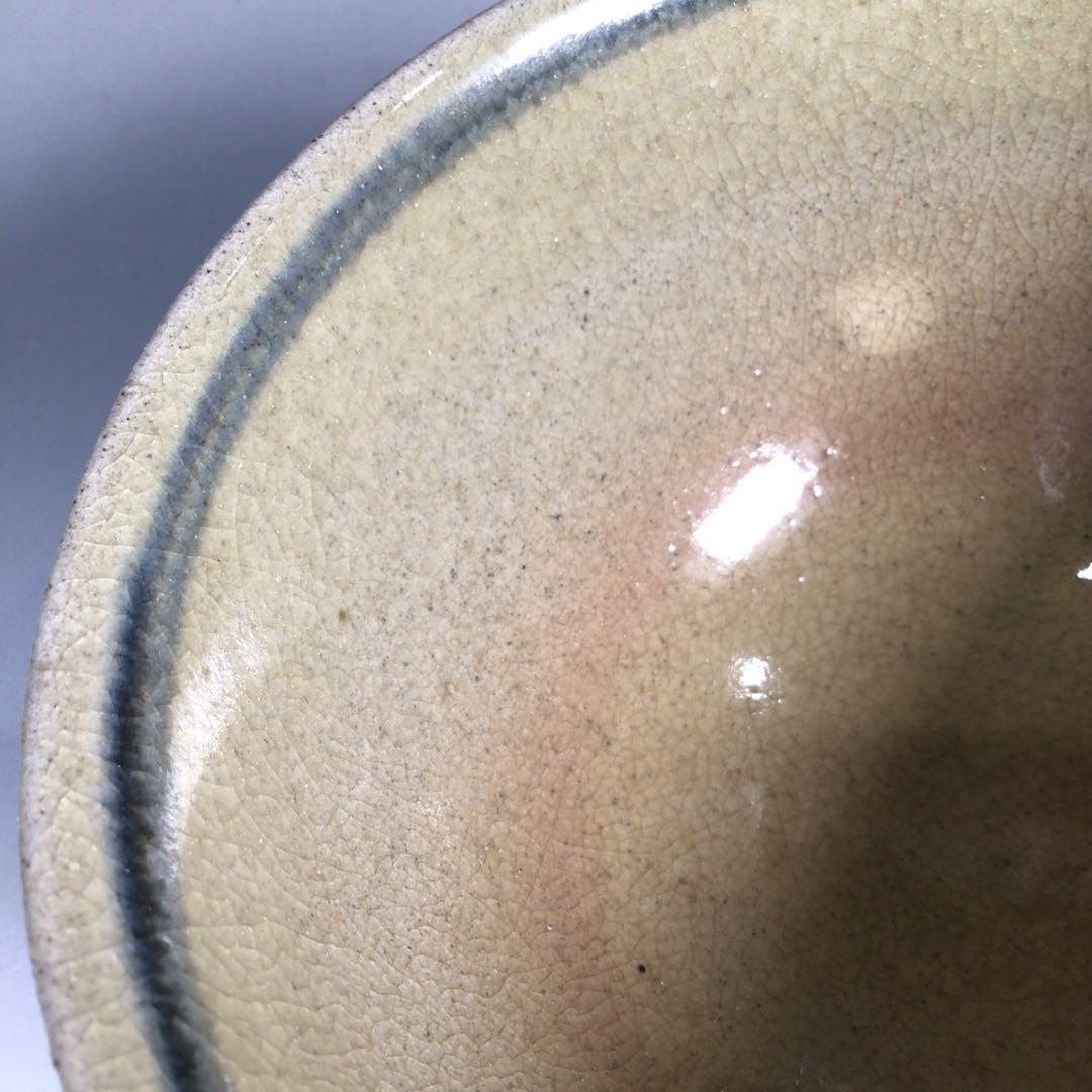 Ｎ４１４　茶碗　『膳所焼　陽炎園造』『淡々斎　箱書』『安南写茶碗』　共箱　茶道具