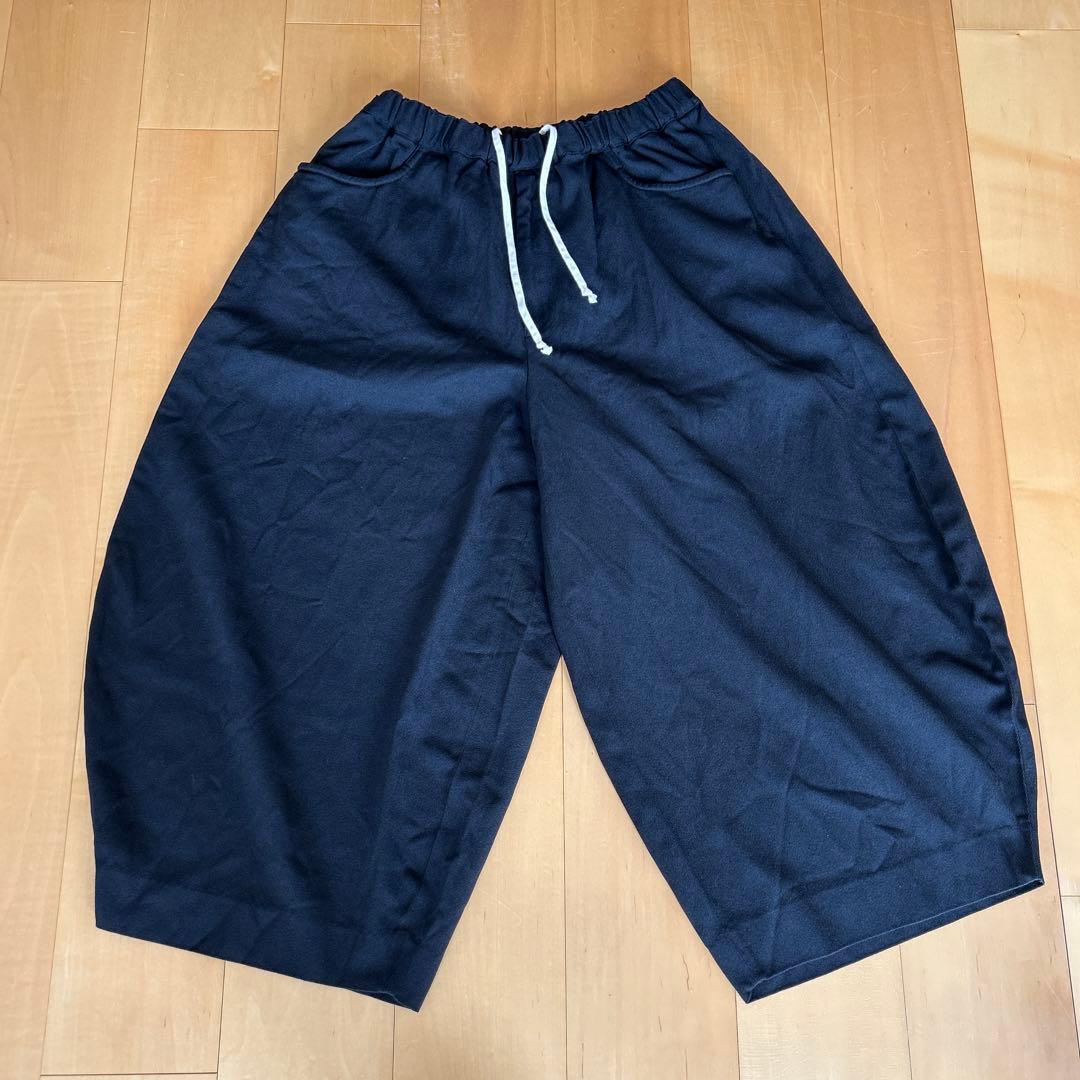 ブラックコムデギャルソン　ポリ縮　サルエルパンツ　ブラック　サイズM