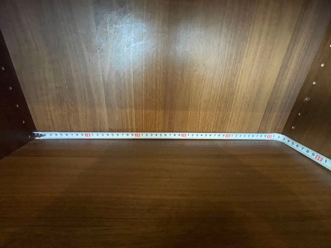 木製キャビネット・サイドボード＊チェッカー・ワッフルガラス扉 可動棚付き