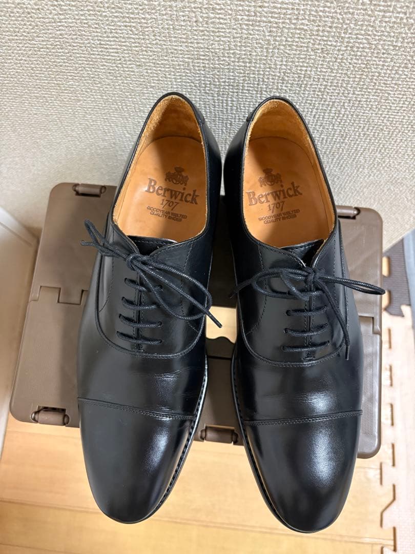 使用数回程度 berwick1707 ストレートチップ ブラック UK7