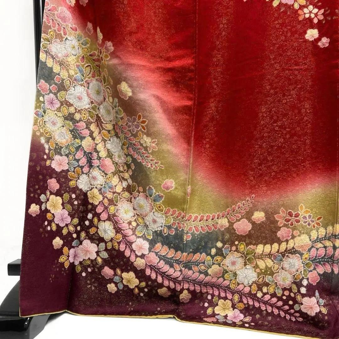 徳永憲峰　桐屋翠山工房　金通し　辻ヶ花模様　振袖　成人式 着物 032a p