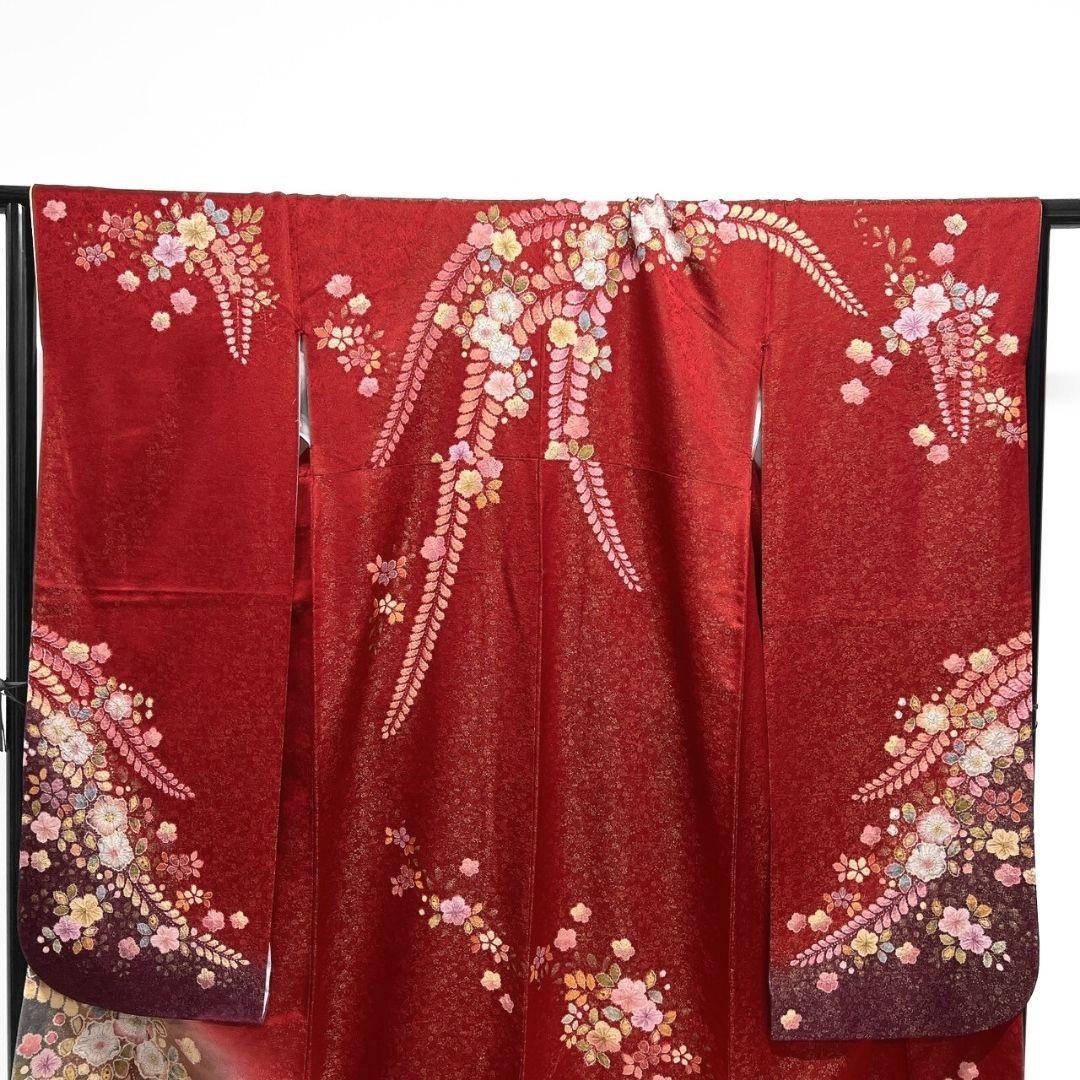 徳永憲峰　桐屋翠山工房　金通し　辻ヶ花模様　振袖　成人式 着物 032a p