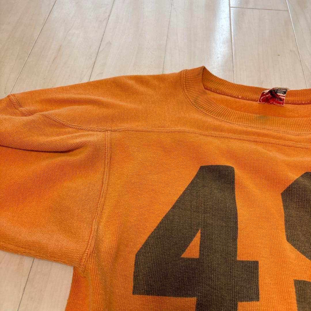 50s 60s ヴィンテージ 染込み　フットボールシャツ