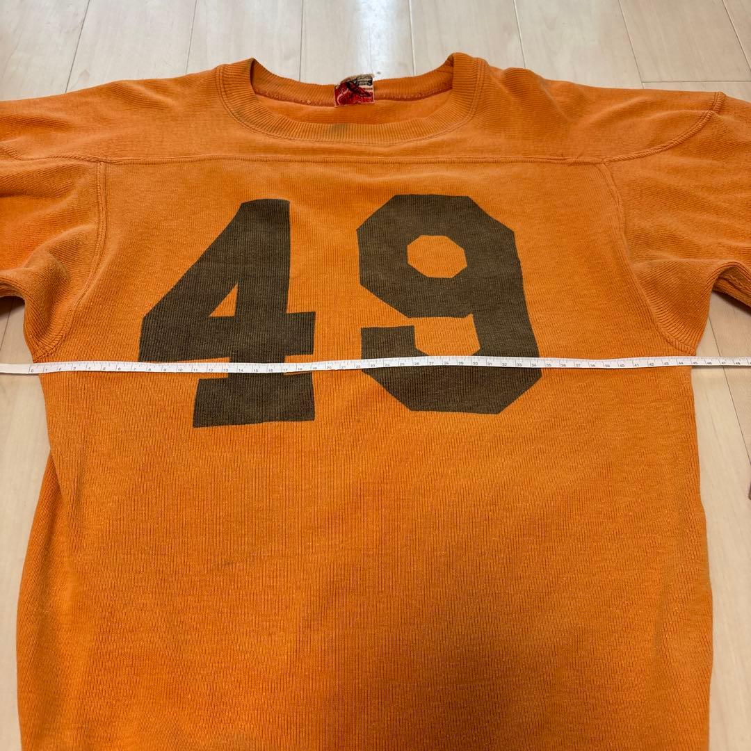 50s 60s ヴィンテージ 染込み　フットボールシャツ