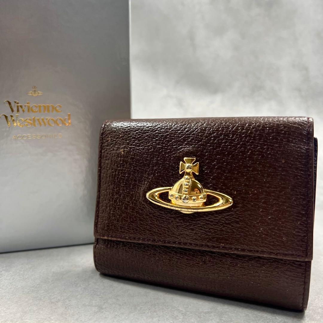 専用　Vivienne Westwood レザー ブラウン 折り財布 8179