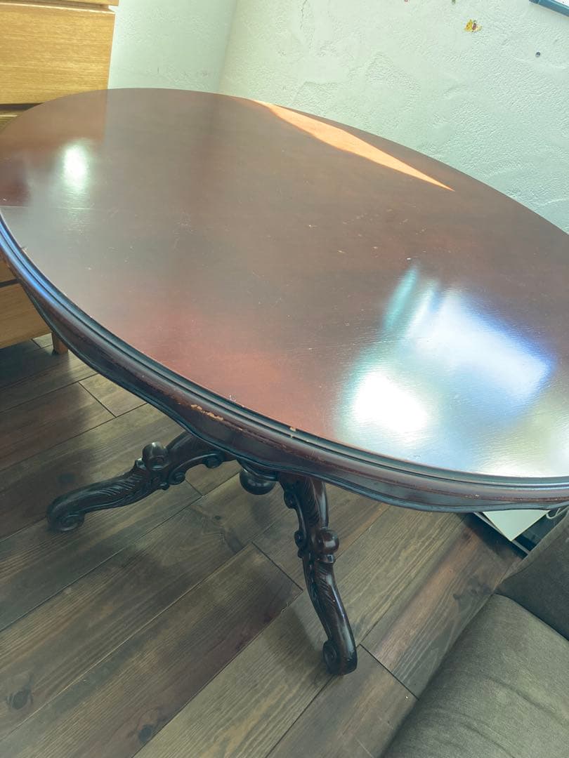 アンティーク　ラウンド　ダイニング　テーブル　イギリス　マホガニー