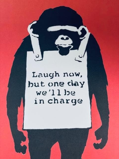 額装品/Laugh now/バンクシー/アート/インテリア/貴重