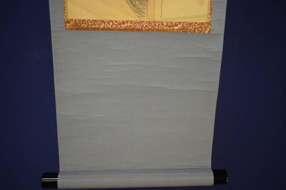 真作/島田廣明/美人図/布袋屋掛軸HI-391