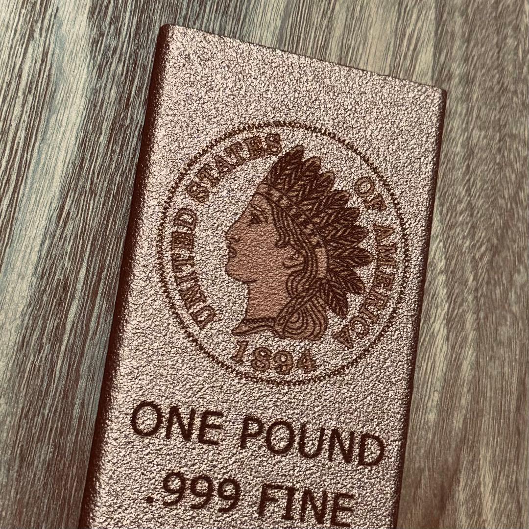 1894年　自由の女神ヘッドドレス　1ポンド（16オンス）　純銅アートバー