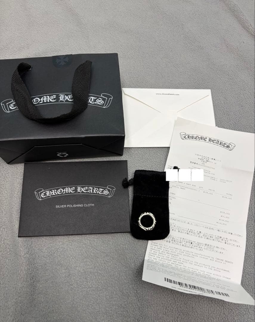 美品即発送クロムハーツ　スクロールバンド　リング　指輪　US4号(JP6.5号)