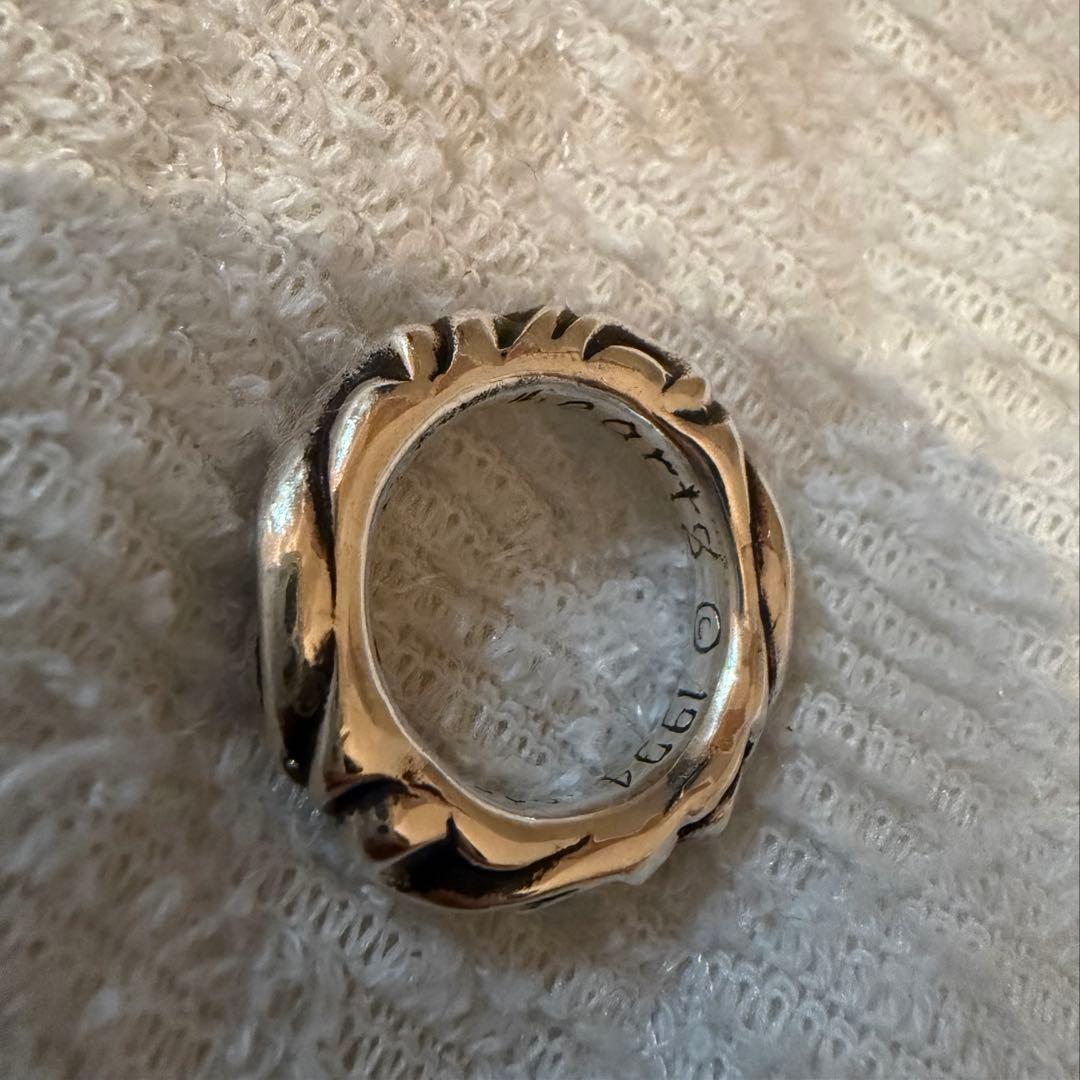 美品即発送クロムハーツ　スクロールバンド　リング　指輪　US4号(JP6.5号)