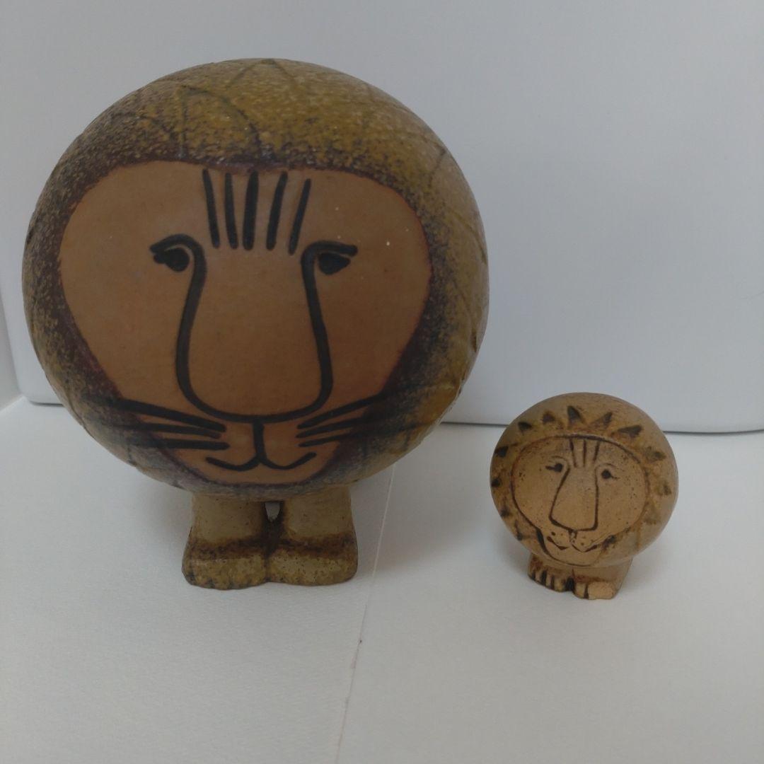 LISA LARSON　リサラーソン　ライオン　陶器　ビンテージ　2点