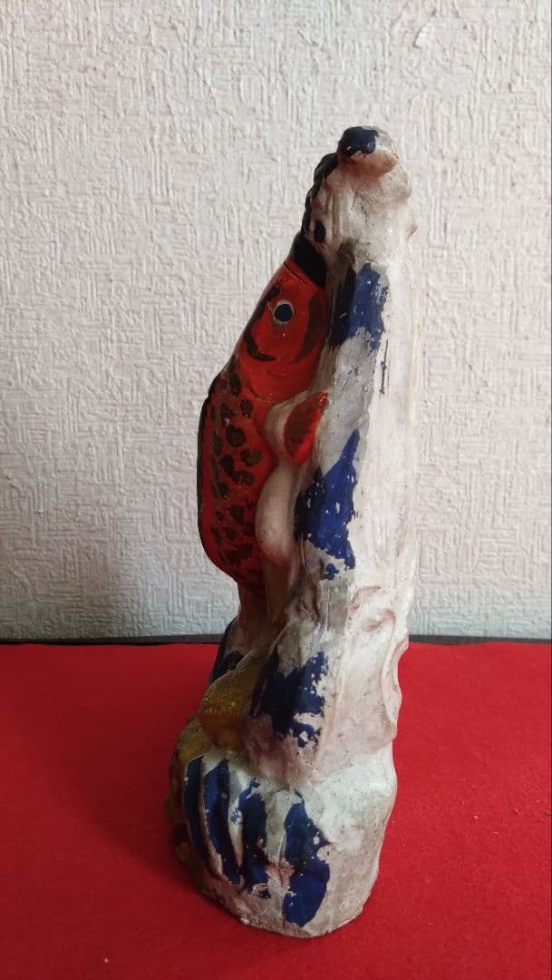 土人形　堤土人形　大型　鯉の滝登り　明治期　歌舞伎