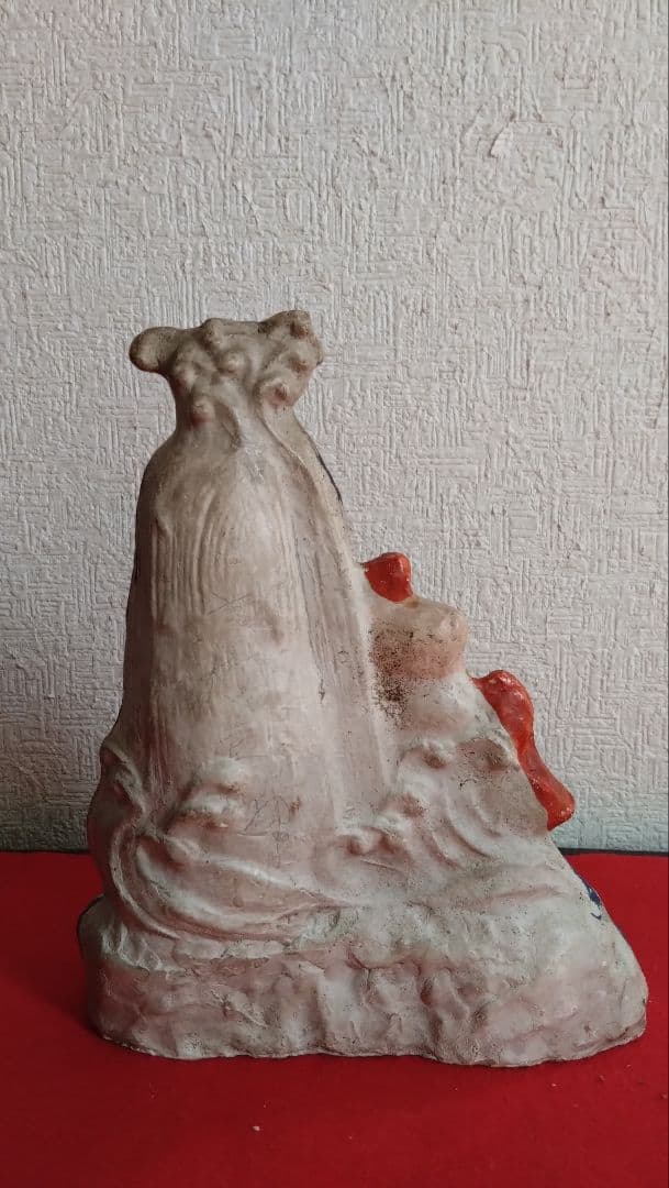 土人形　堤土人形　大型　鯉の滝登り　明治期　歌舞伎