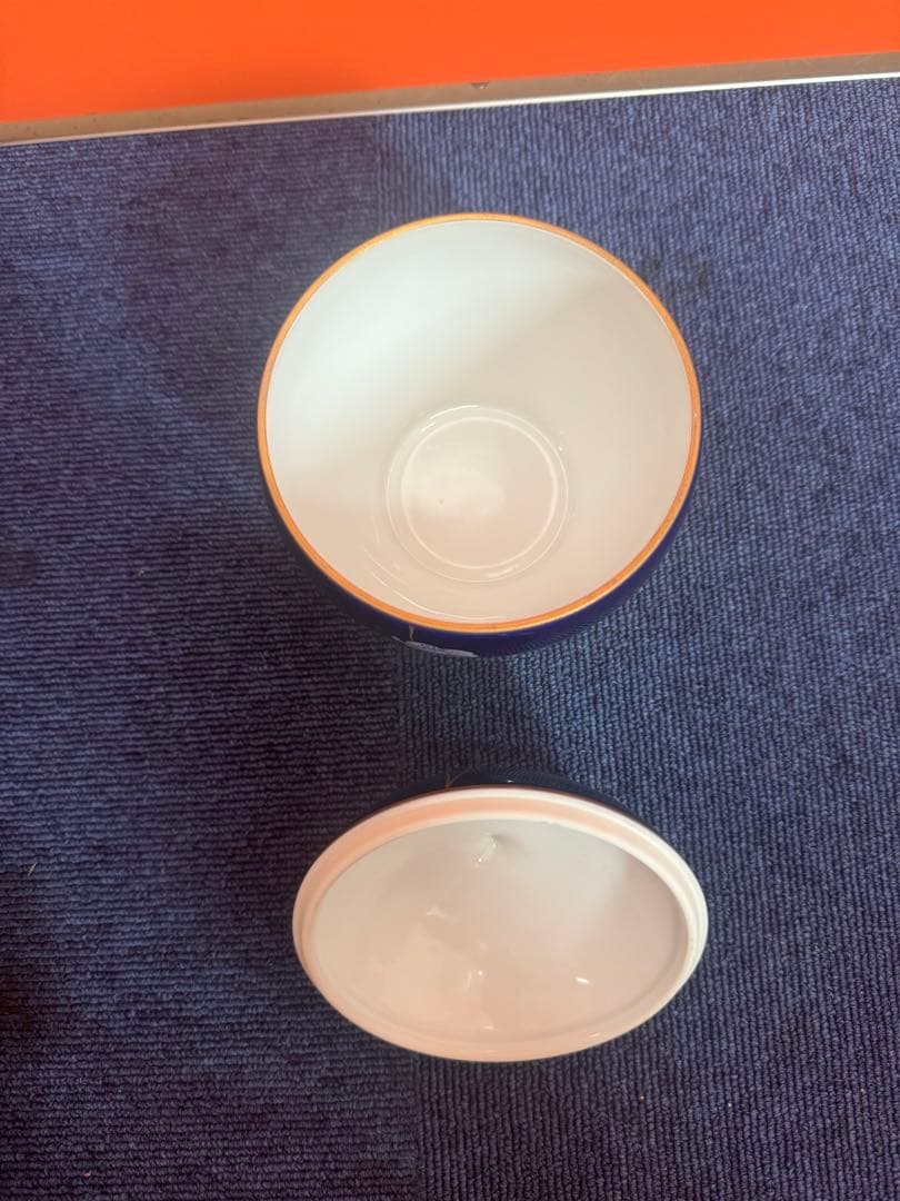 1752 香蘭社　瑠璃薔薇　キャンディーポット　金彩