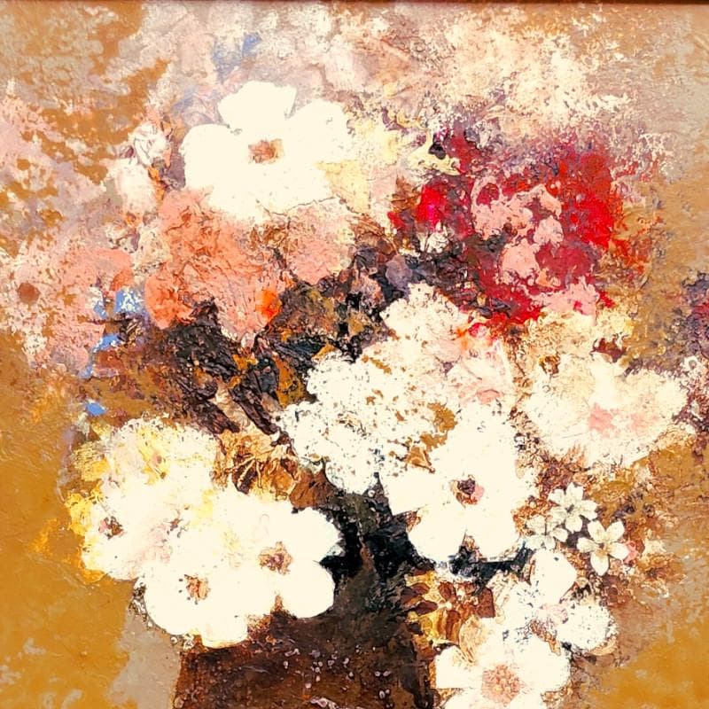 ☆ 稲垣 昌紀 ☆「白い花」　油絵　F4号 未使用！