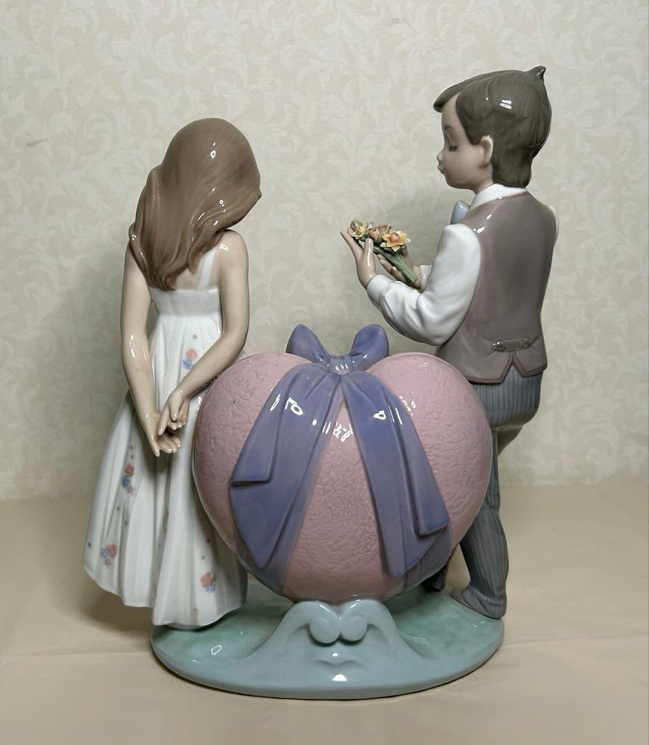 LLADRO 少年と少女 フィギュリン 時計付き 廃盤 美品 元箱あり