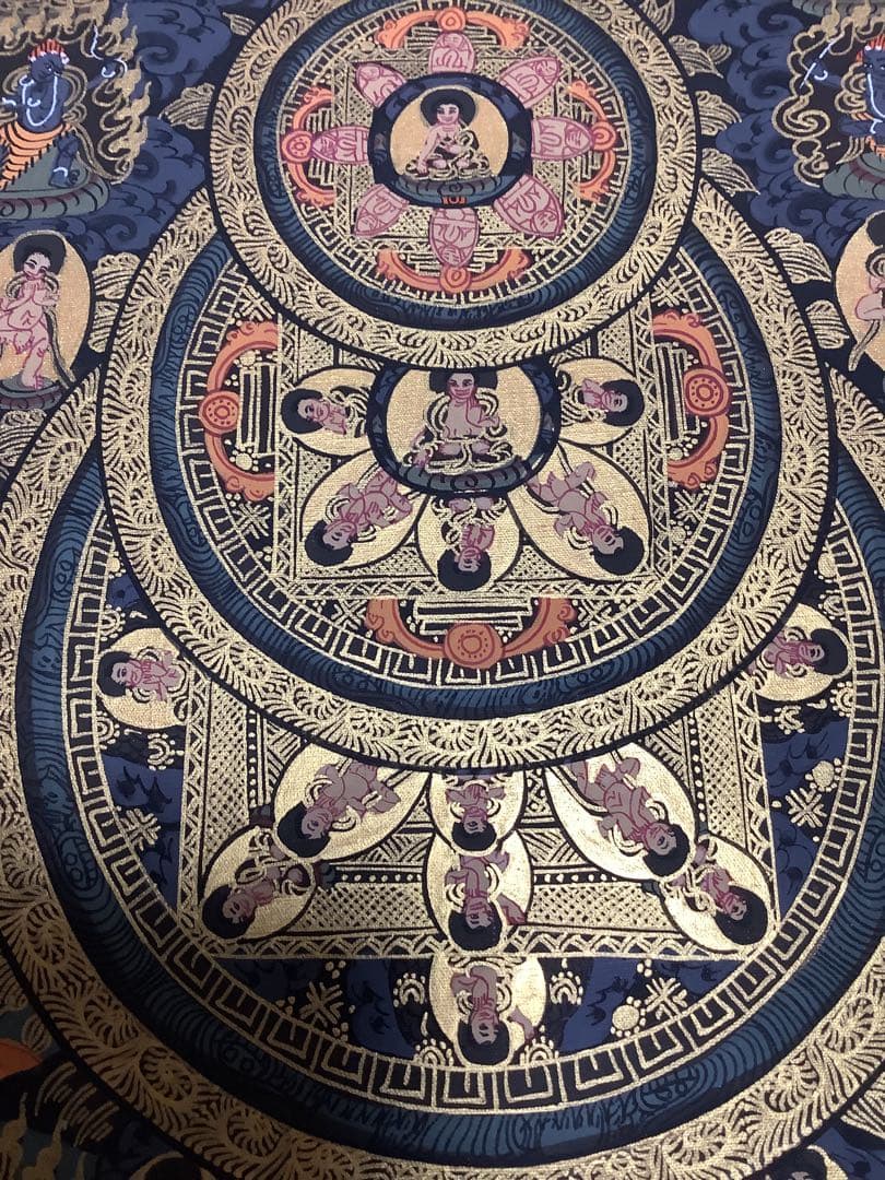 《 チベット密教　新品　1点物 》 手描き　曼荼羅　仏陀　釈迦　仏教　密教　34