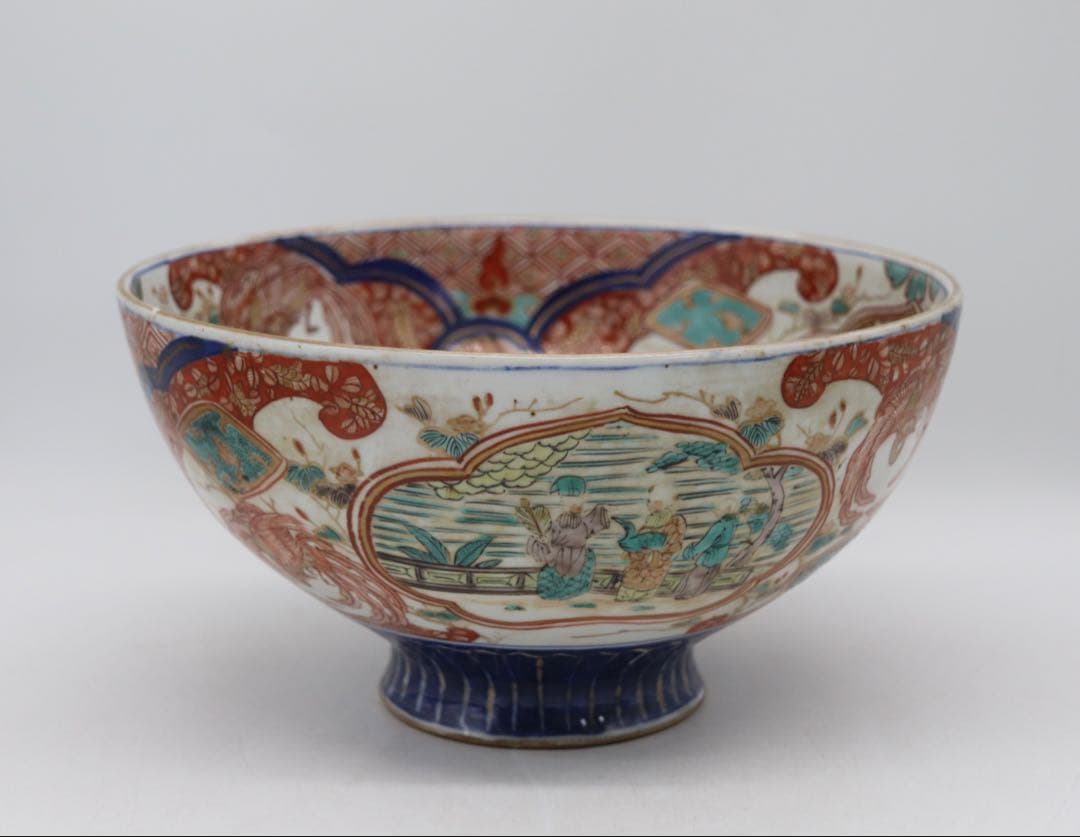 江戸　伊万里色絵　大鉢　アンティーク　送料込み250305