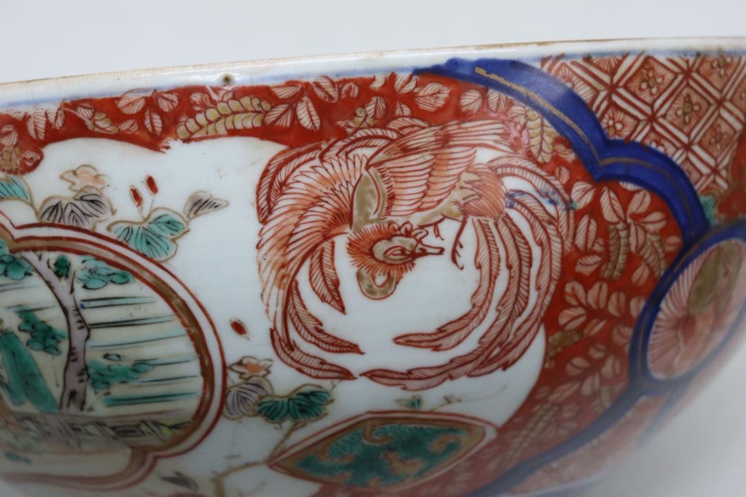 江戸　伊万里色絵　大鉢　アンティーク　送料込み250305