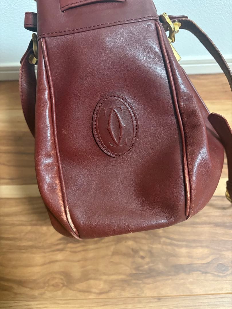 カルティエ レザー ショルダーバッグ