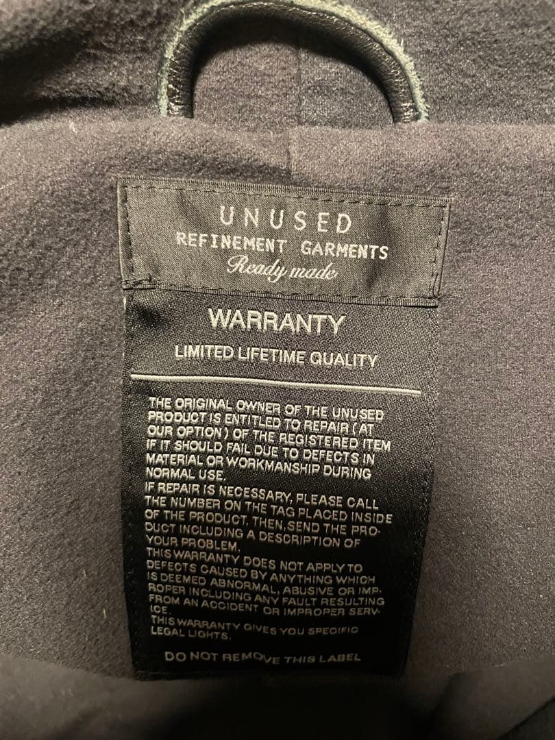 リモード アンユーズド unused ナッピング加工 フーデットコート