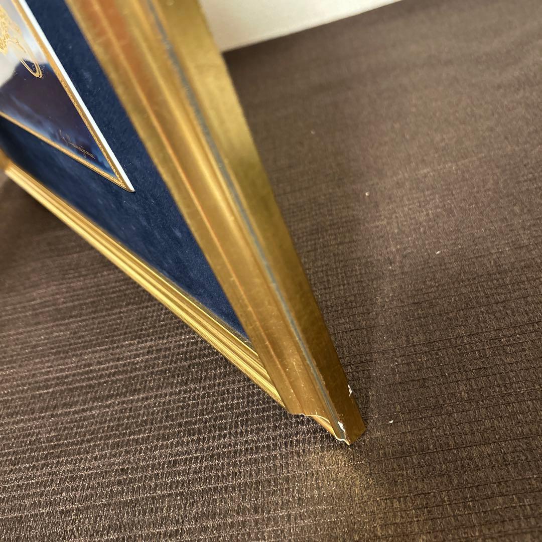 大倉陶園　陶額　シンデレラエクスプレス　額装　レリーフ　瑠璃金彩