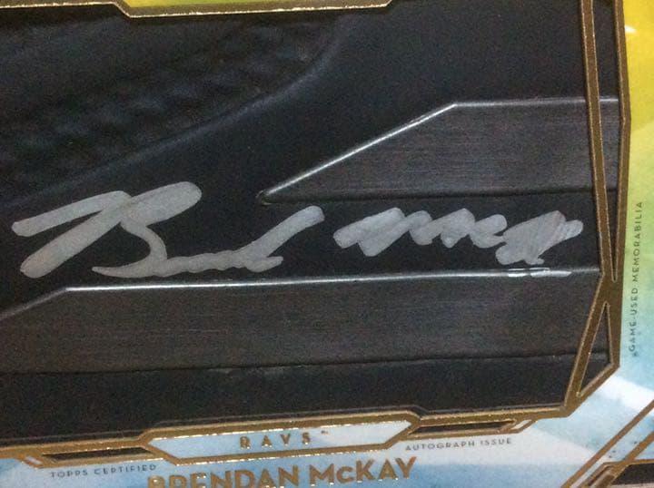 Brendan McKayルーキー直書き直筆サインカード実使用 1/1