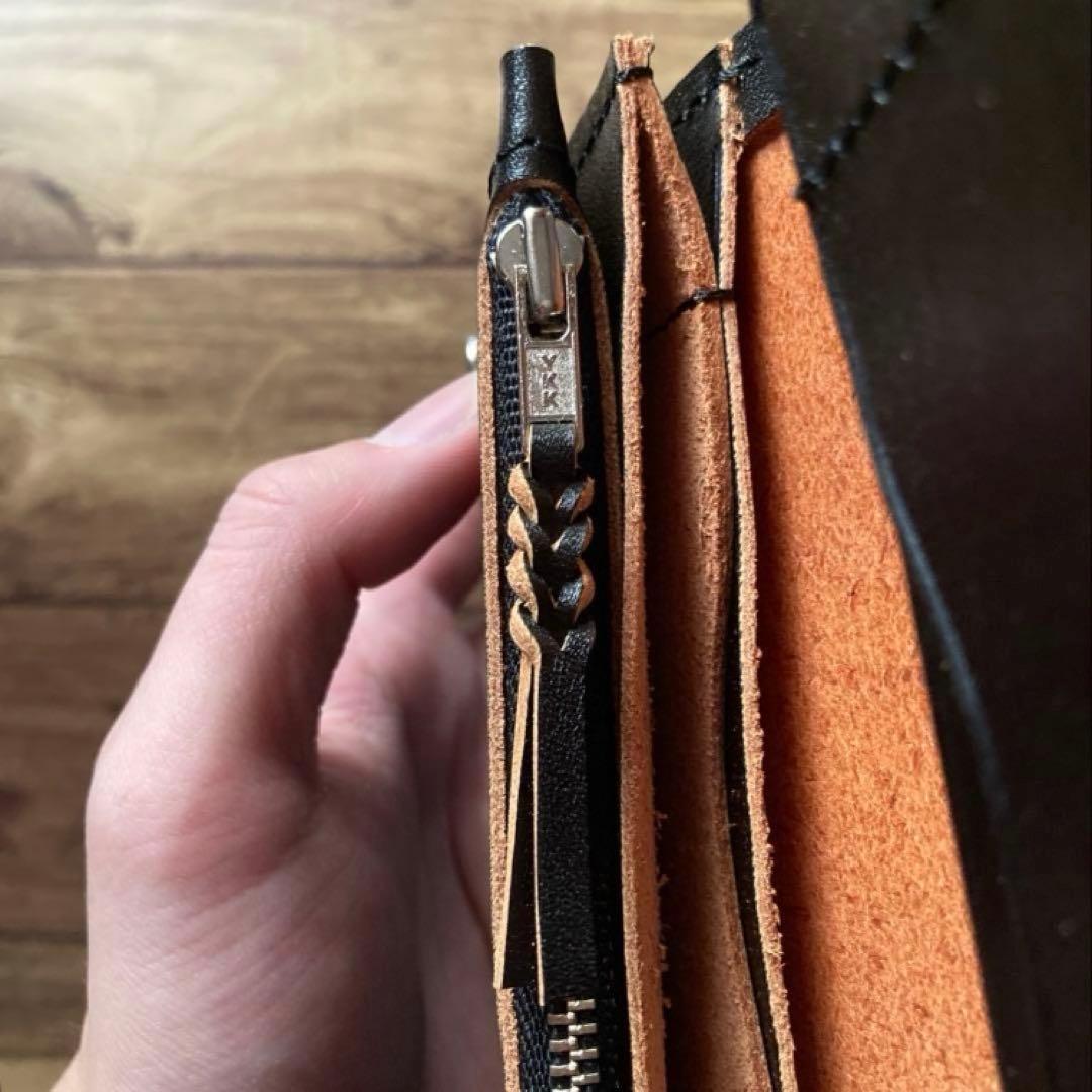 【たー】トラッカーウォレット150（ミドル）3層【お札を折らずに収納】