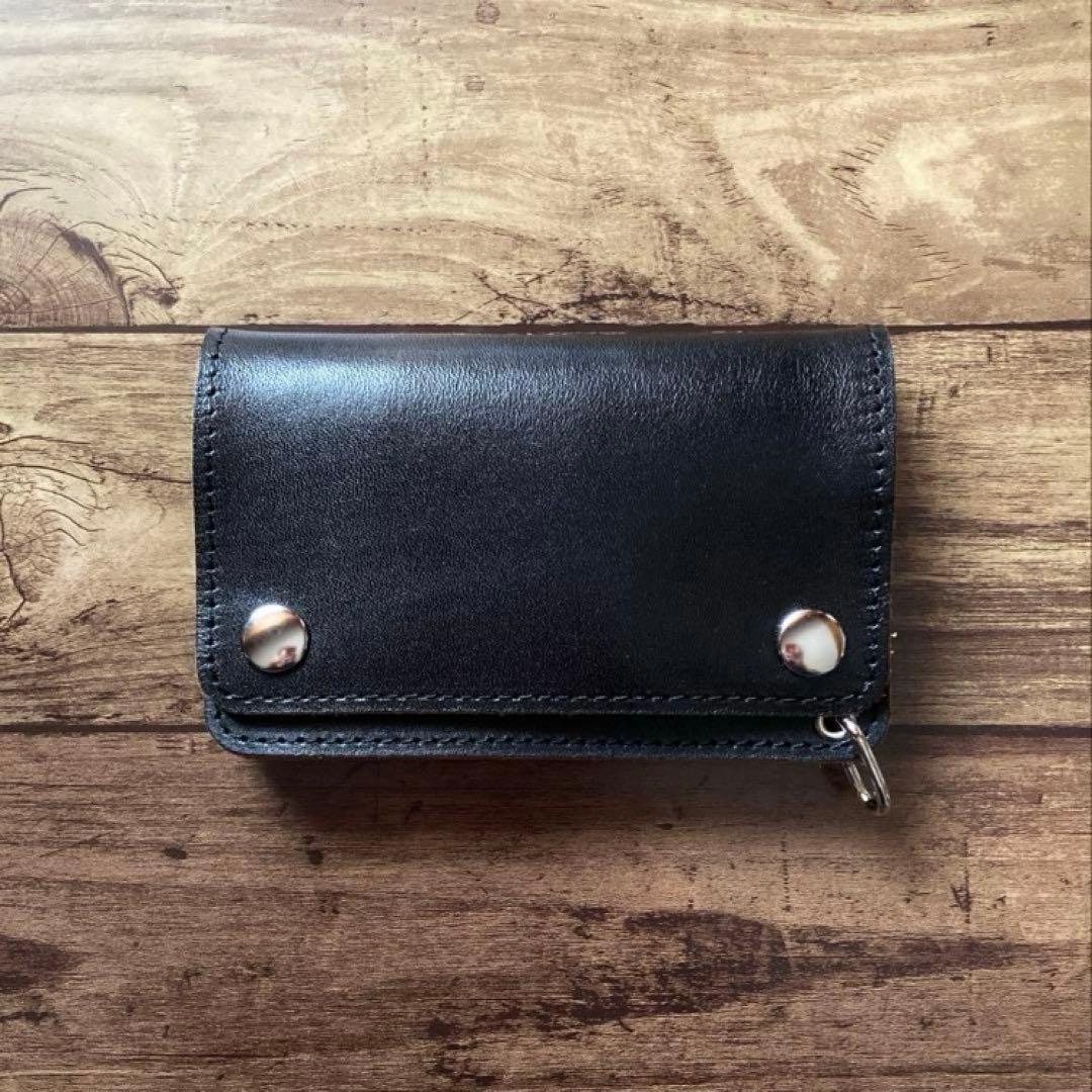 【たー】トラッカーウォレット150（ミドル）3層【お札を折らずに収納】